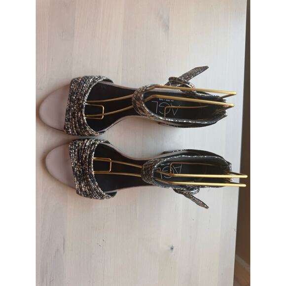 AGL  snake print  sandal with ankle strap  size 38/ Us 8 - Picture 8 of 14